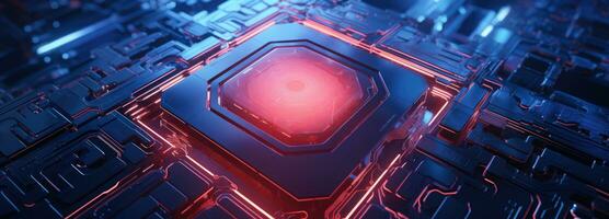 AI generated a computer chip on top of a circuit board photo