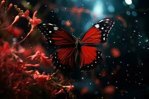 AI generated Beautiful Butterflies, Dreamy fantasy magical butterflies, soft light colors wings, Ai Generated photo