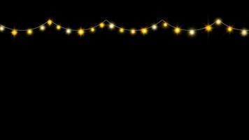 Decorative lights video on transparent background