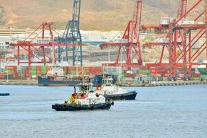 tugboats in the port photo