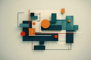 AI generated Abstract geometric composition, Abstract background with geometric shapes Ai generated photo