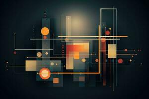 ai generado resumen geométrico composición, resumen antecedentes con geométrico formas ai generado foto