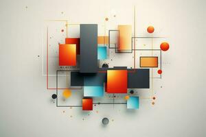 AI generated Abstract geometric composition, Abstract background with geometric shapes Ai generated photo