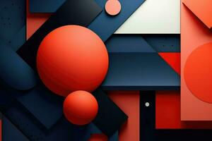 AI generated Abstract geometric composition, Abstract background with geometric shapes Ai generated photo