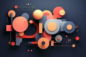 AI generated Abstract geometric composition, Abstract background with geometric shapes Ai generated photo