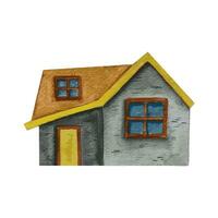 Watercolor hand drawn little house vector