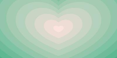 Groovy Background with a Tunnel of Concentric Hearts. Romantic and Cute Illustration in a Trendy Girly Preppy Design. vector