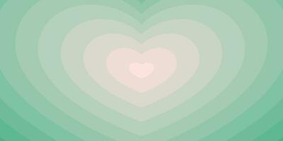 Groovy Background with a Tunnel of Concentric Hearts. Romantic and Cute Illustration in a Trendy Girly Preppy Design. vector