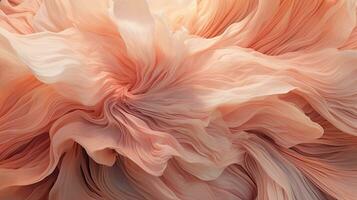 AI generated Abstract Silk Drapery in Peach Fuzz, Color of Elegance. photo