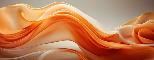 AI generated Abstract Silk Drapery in Peach Fuzz, Color of Elegance. photo