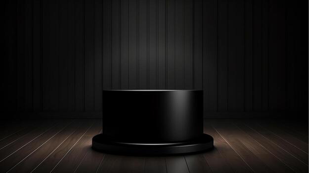 AI generated Minimalistic Pedestal Platform Clean Design Element for Product Showcase  Events, Generative Ai photo