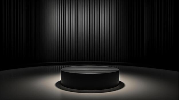 AI generated Minimalistic Pedestal Platform Clean Design Element for Product Showcase  Events, Generative Ai photo