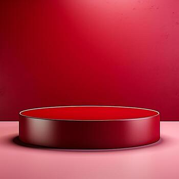 AI generated Minimalistic Pedestal Platform Clean Design Element for Product Showcase  Events, Generative Ai photo