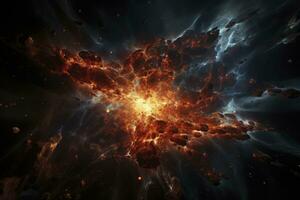 AI generated the explosive brilliance of a supernova. generative ai photo