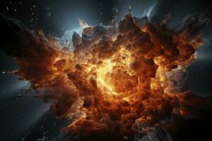 AI generated the explosive brilliance of a supernova. generative ai photo