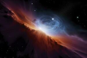 ai generado formas de un nebulosa, cósmico fenómenos. generativo ai foto