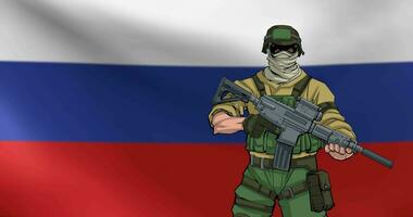 Russian Soldier Background Animation video