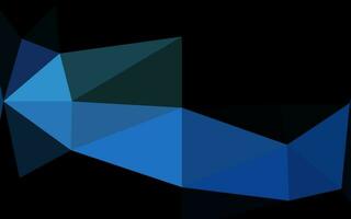 Dark BLUE vector shining triangular template.