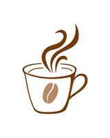 Vector illustration of coffee cup with steam