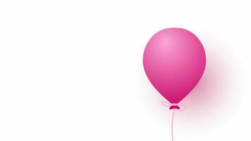 Pink balloon realistic 3d design. Vector illustration