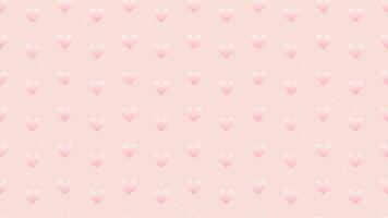 Pink heart seamless pattern pastel color background design. Vector illustration