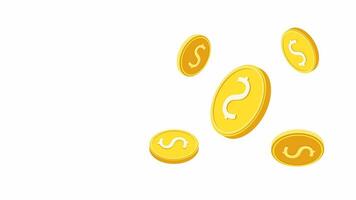 Coin set flat icon design. Vector illustration