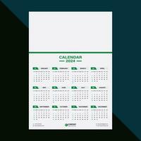 2024 nuevo año calendario vector