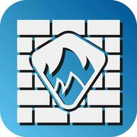 Firewall Vector Glyph Gradient Background Icon For Personal And Commercial Use.