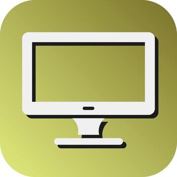 computadora vector glifo degradado antecedentes icono para personal y comercial usar.