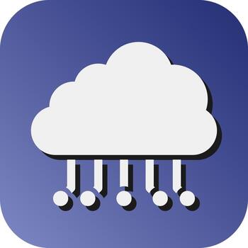 Cloud Computing Vector Glyph Gradient Background Icon For Personal And Commercial Use.