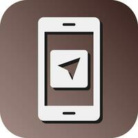 Navigation App  Vector Glyph Gradient Background Icon For Personal And Commercial Use.