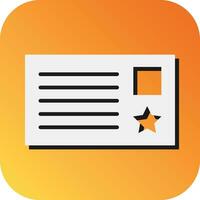 Postcard Vector Glyph Gradient Background Icon For Personal And Commercial Use.