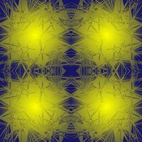 Vector abstract geometric pattern in the form of golden patterns on a blue background