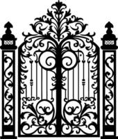 Gate or fence icon design isolated on white background. Vector illustration. AI generated illustration.