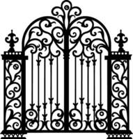 Gate or fence icon design isolated on white background. Vector illustration. AI generated illustration.