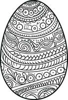 Easter egg solid icon, religion holiday elements, egg with lines, a filled pattern on a white background, eps 10. AI generated illustration. vector