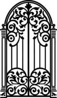 Gate or fence icon design isolated on white background. Vector illustration. AI generated illustration.