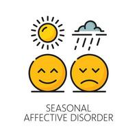 Seasonal affective disorder psychological problem vector