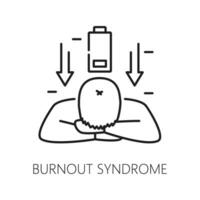 Burnout syndrome psychological problem icon vector