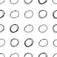 Seamless pattern with sketch circles shape vector