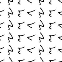 Seamless pattern with sketch squiggle vector