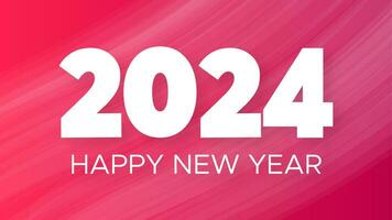 2024 Happy New Year on colorful background vector