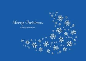 Merry Christmas background with snowflakes vector