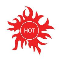 hot icon vector