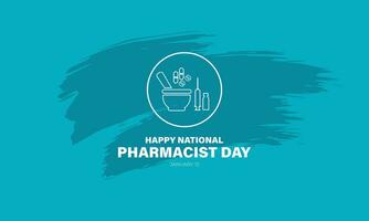 National Pharmacist Day January 12 Background Vector Illustration