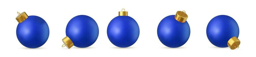 blue Christmas ball vector