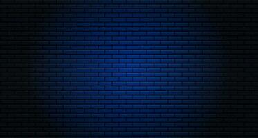 Nightly brick wall. background for neon lights. Concept dark brick wall text place, brickwork message background area. Vector illustration.