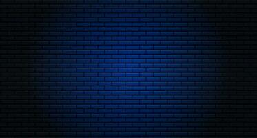 Nightly brick wall. background for neon lights. Concept dark brick wall text place, brickwork message background area. Vector illustration.