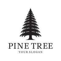 simple pine or fir tree logo,evergreen.for pine forest,adventurers,camping,nature,badges and business.vector vector