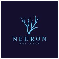 Neuron logo or nerve cell logo design,molecule logo illustration template icon with vector concept